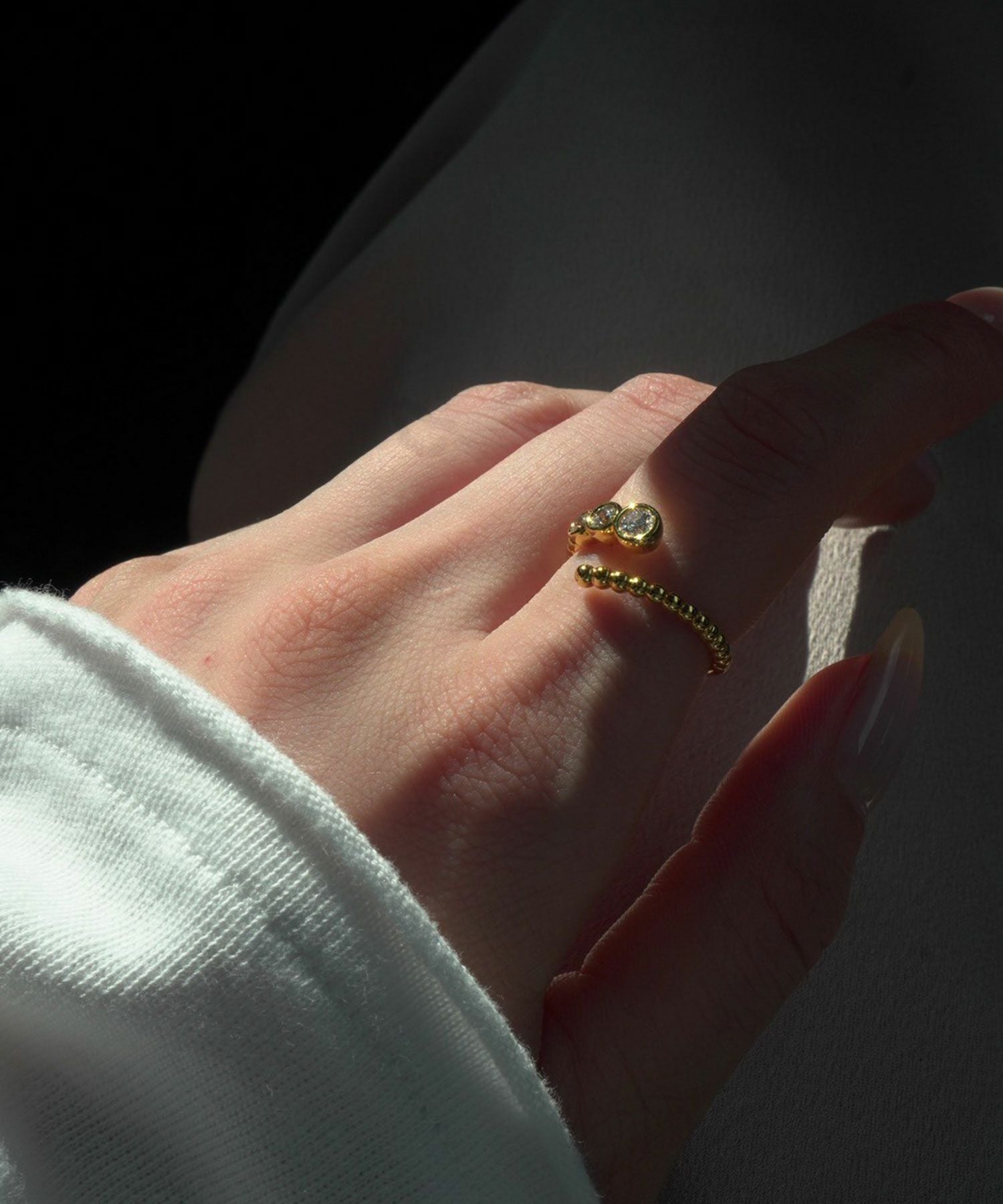 メタルキュービックジルコニアリング