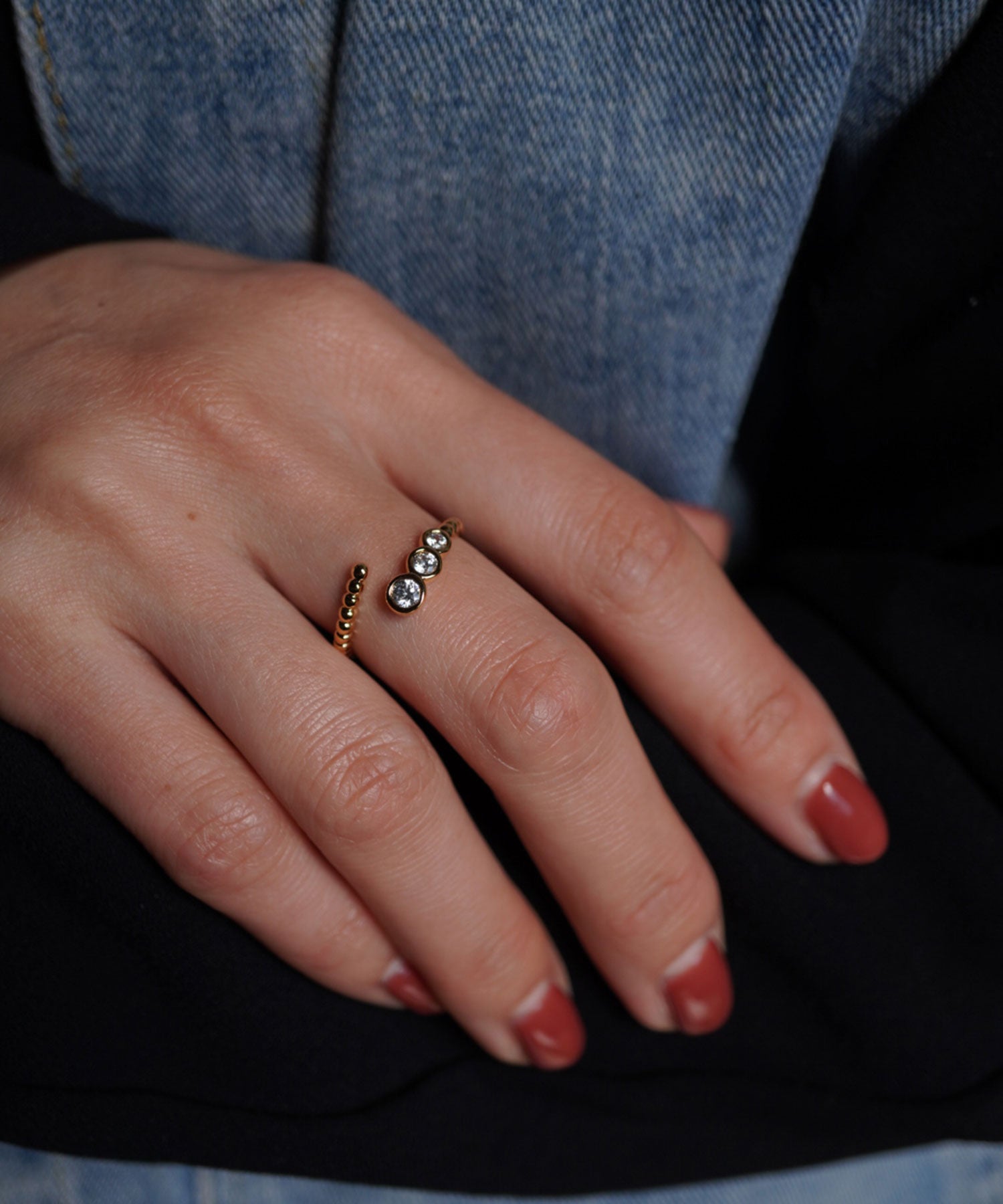 メタルキュービックジルコニアリング