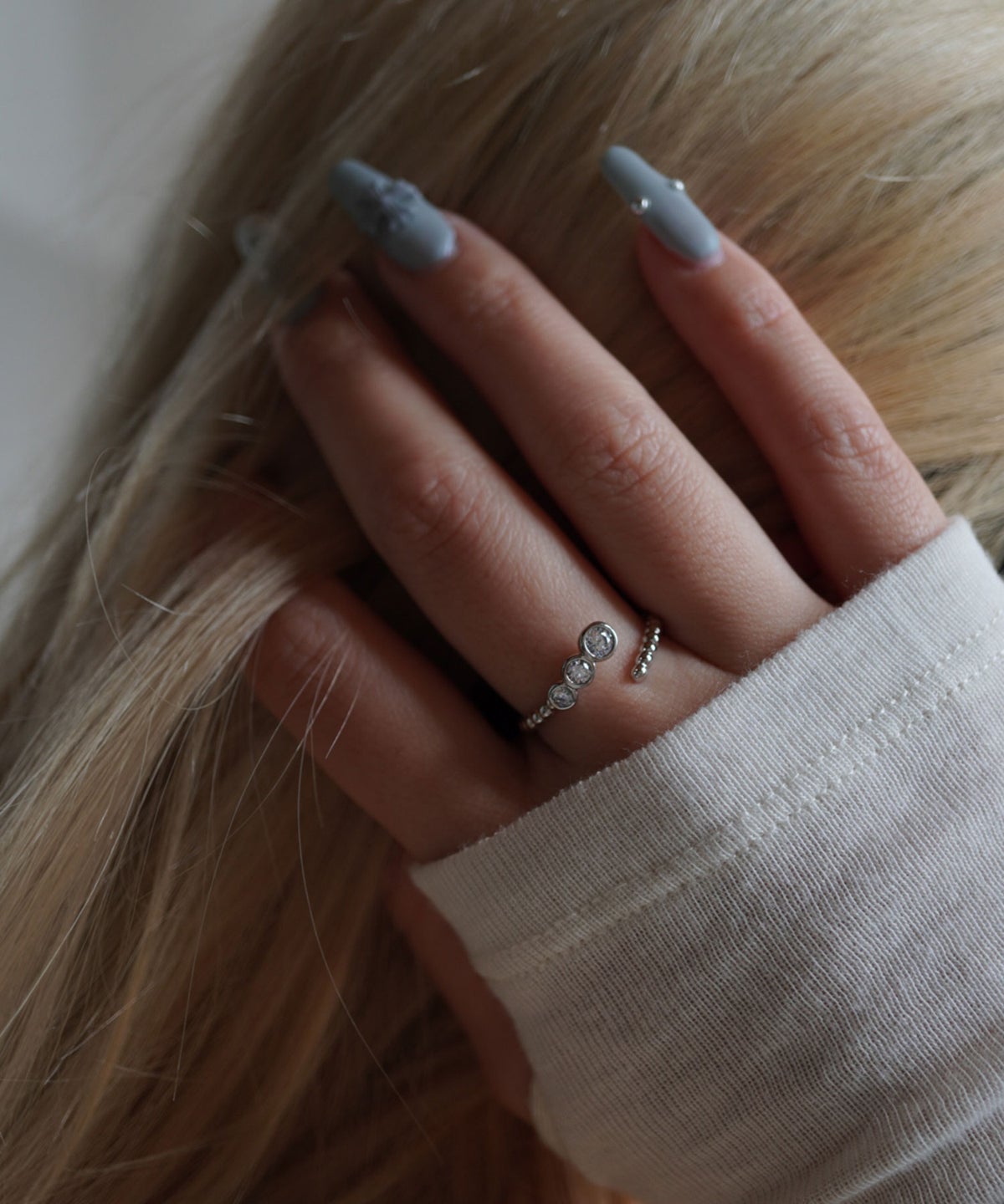 メタルキュービックジルコニアリング