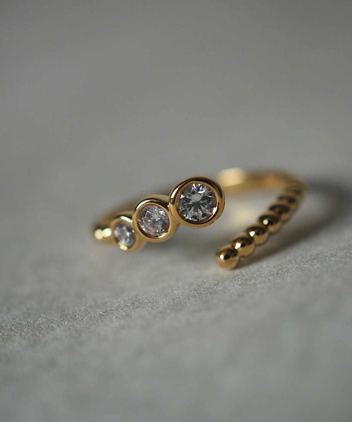 メタルキュービックジルコニアリング