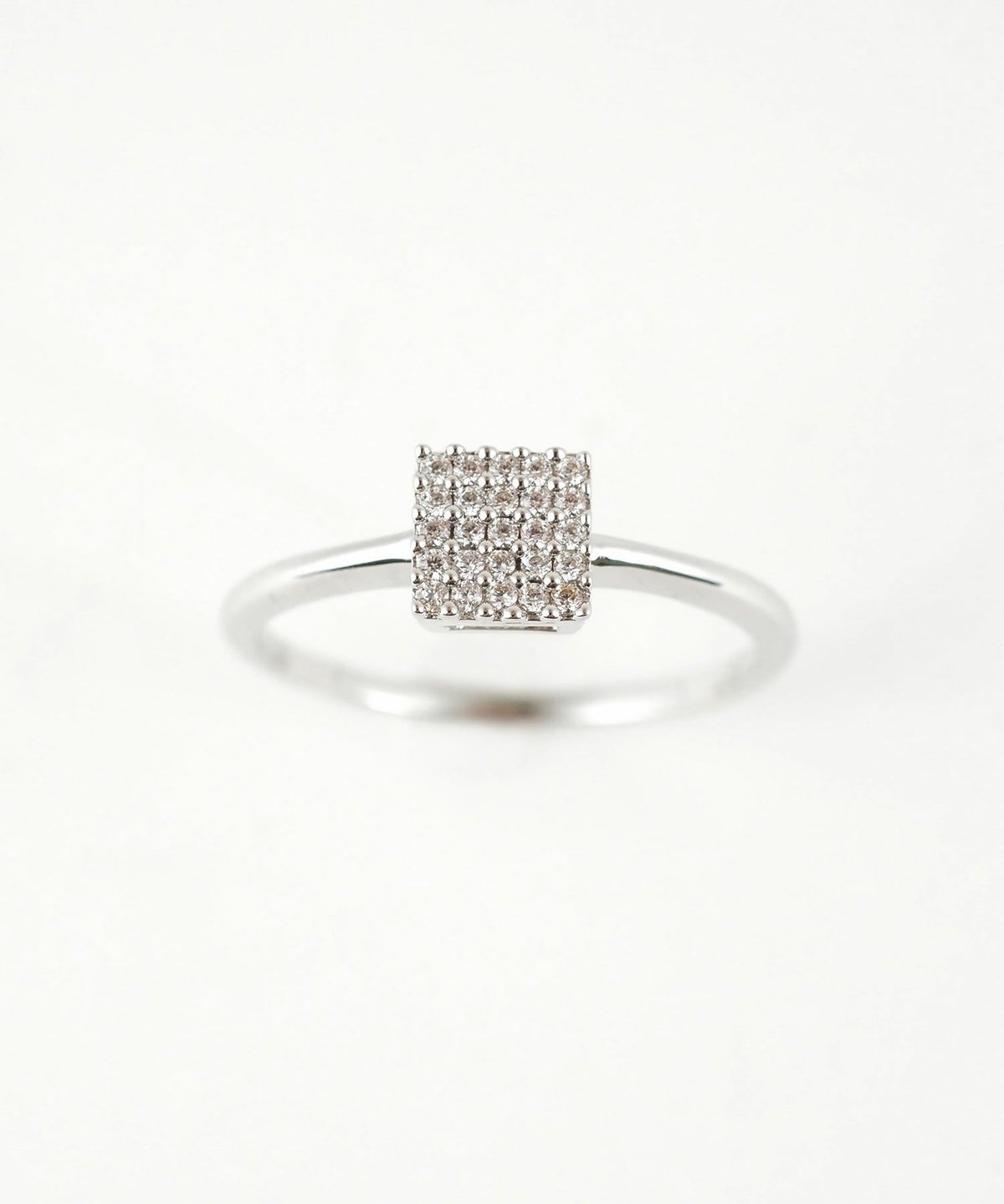 スクエアキュービックジルコニアリング