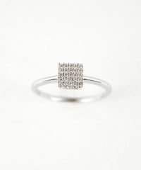 スクエアキュービックジルコニアリング