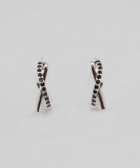 クロスラインフープチタンポストピアス