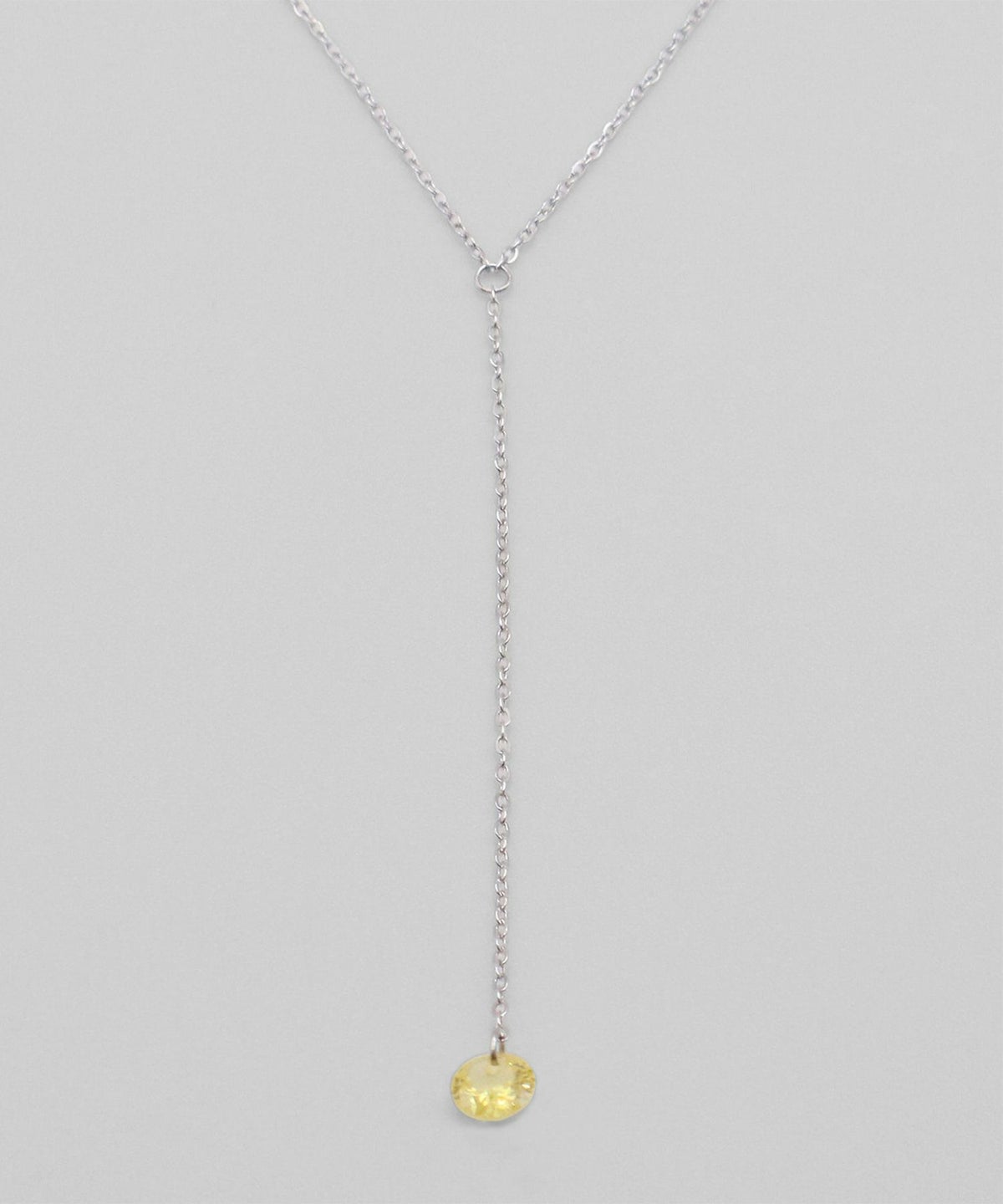 カラーストーンサージカルステンレスネックレス