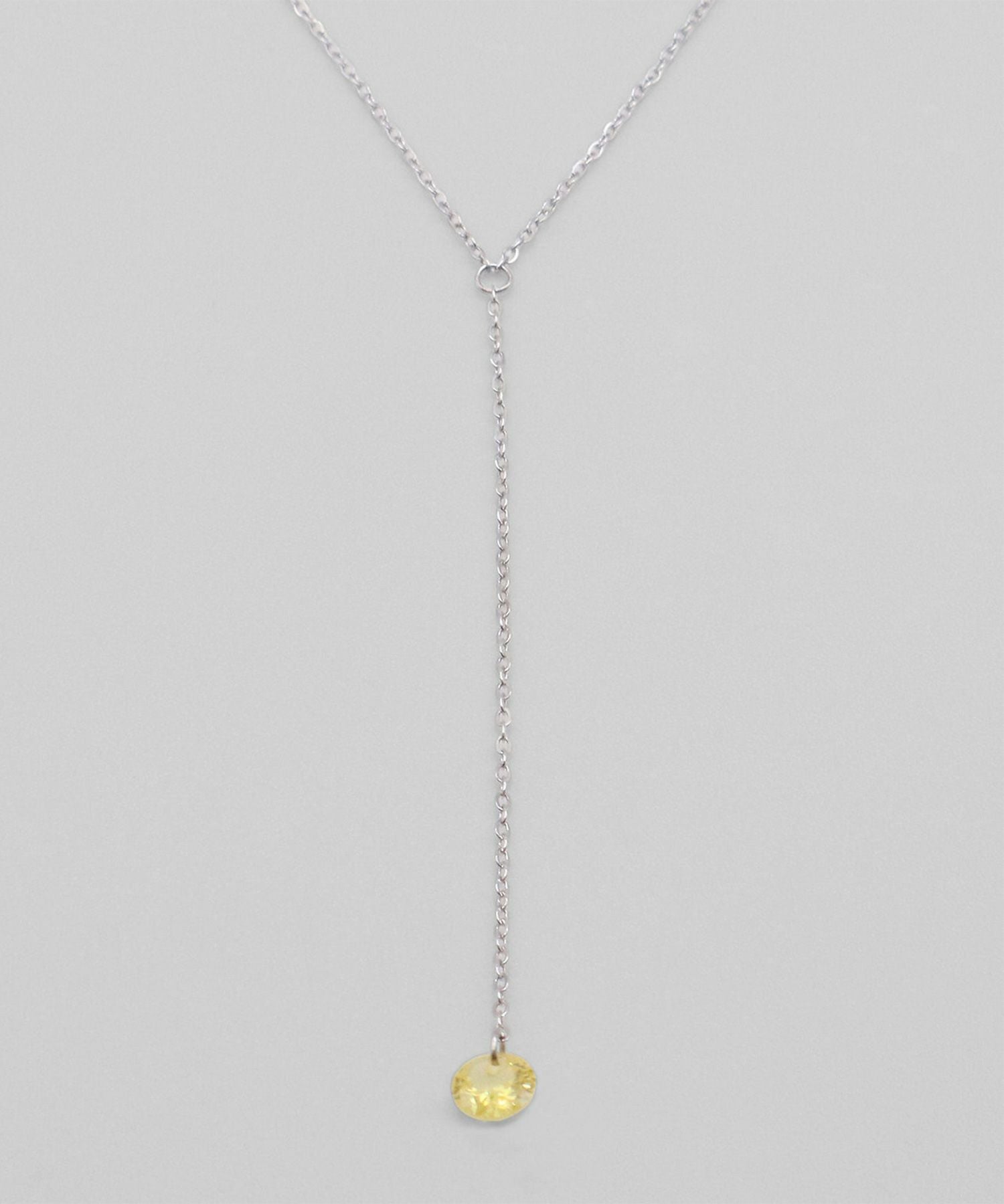 カラーストーンサージカルステンレスネックレス