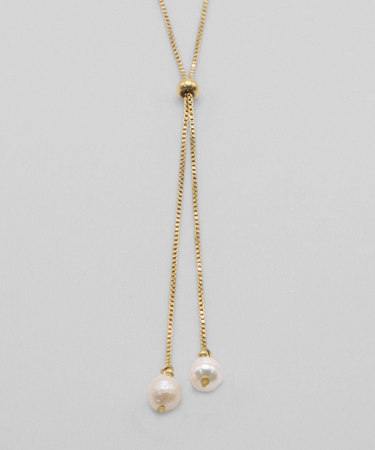 淡水パールスライドサージカルステンレスネックレス