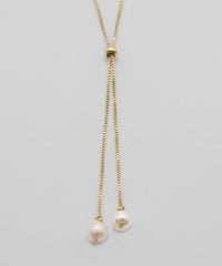 淡水パールスライドサージカルステンレスネックレス