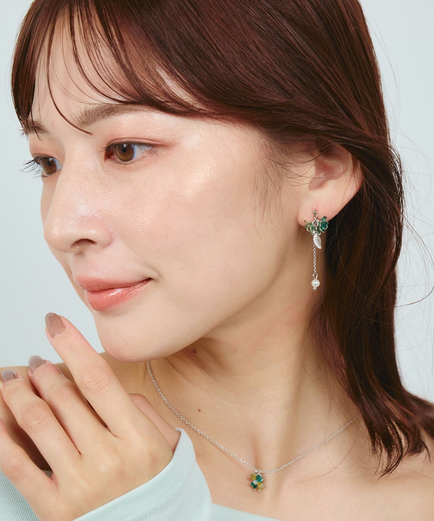クローバーチェーンチタンポストピアス | 【公式】MUK ONLINE SHOP