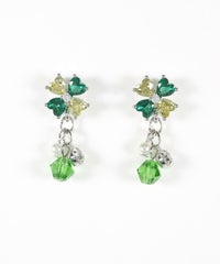 クローバービジューパールチタンポストピアス