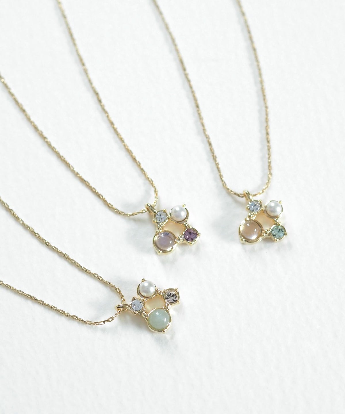 ナチュラルストーンスクエアネックレス【MUK Dreamy stone】