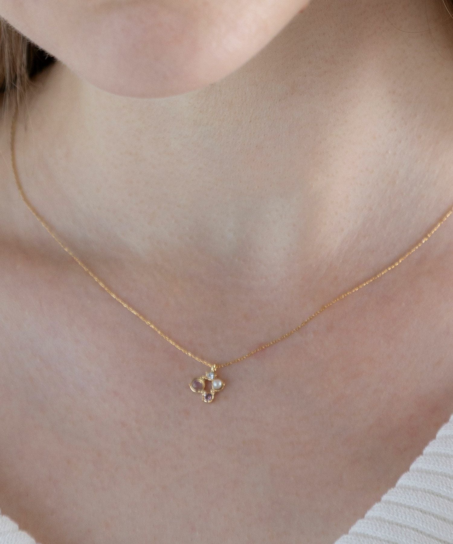 ナチュラルストーンスクエアネックレス【MUK Dreamy stone】