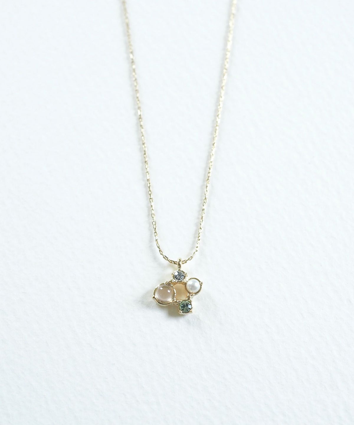 ナチュラルストーンスクエアネックレス【MUK Dreamy stone】