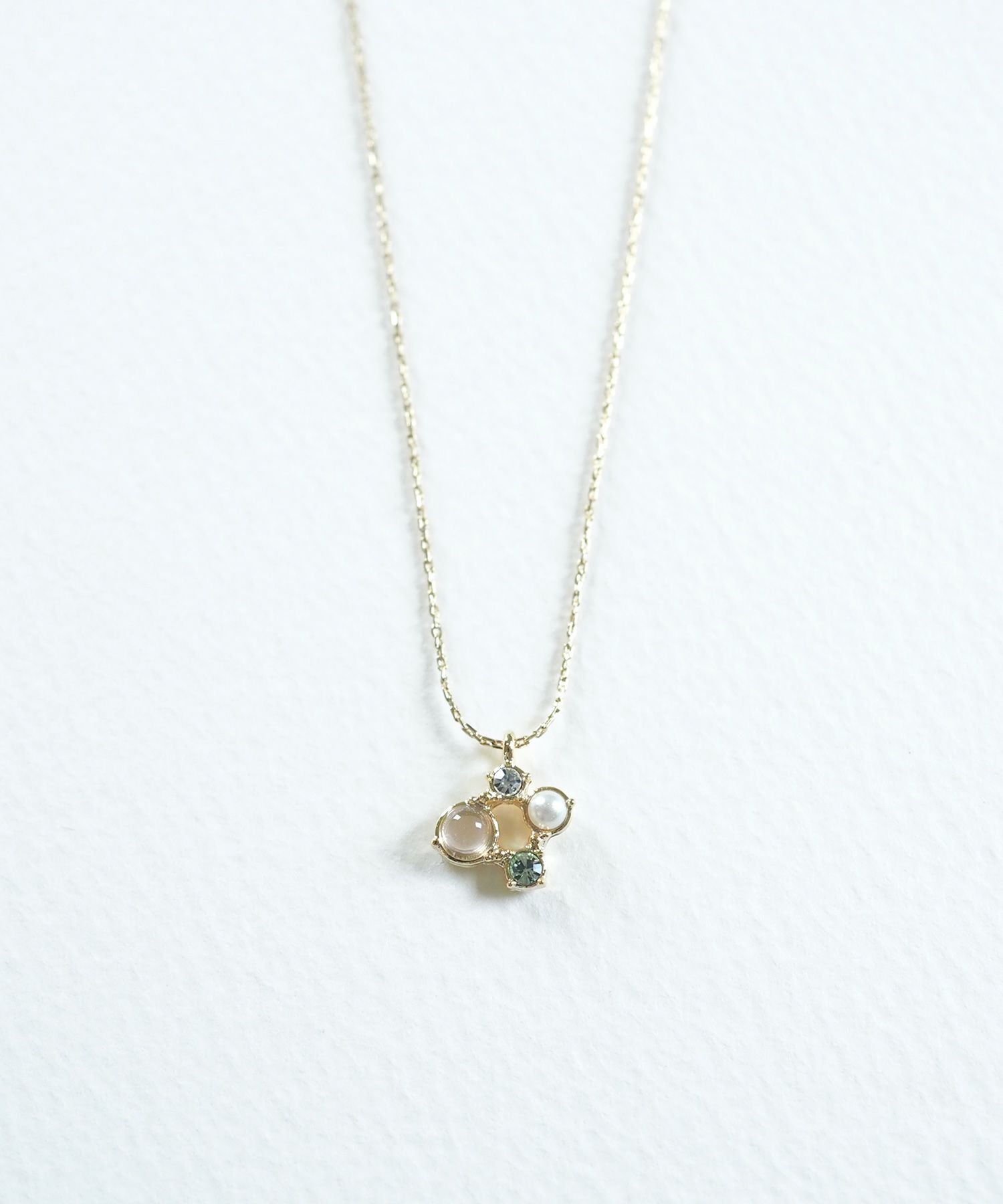 ナチュラルストーンスクエアネックレス【MUK Dreamy stone】