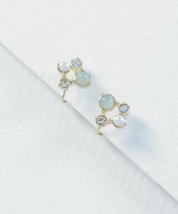 ナチュラルストーンスクエアノンホールイヤリング【MUK Dreamy stone】