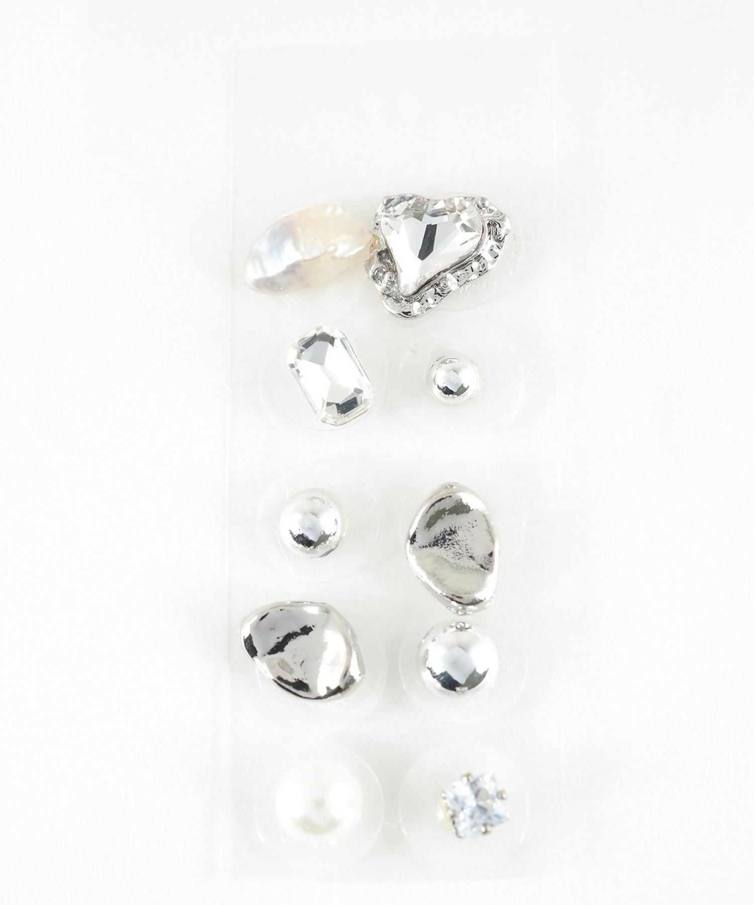 ストーンメタルパール耳つぼジュエリー