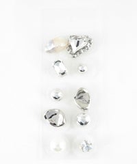 ストーンメタルパール耳つぼジュエリー