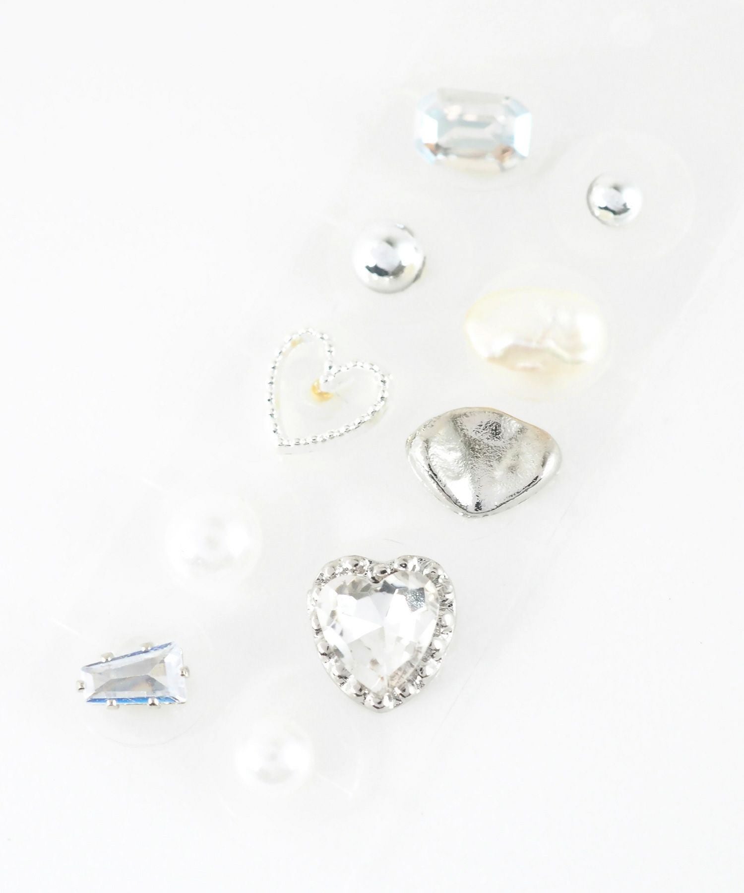 ハートストーンパール耳つぼジュエリー