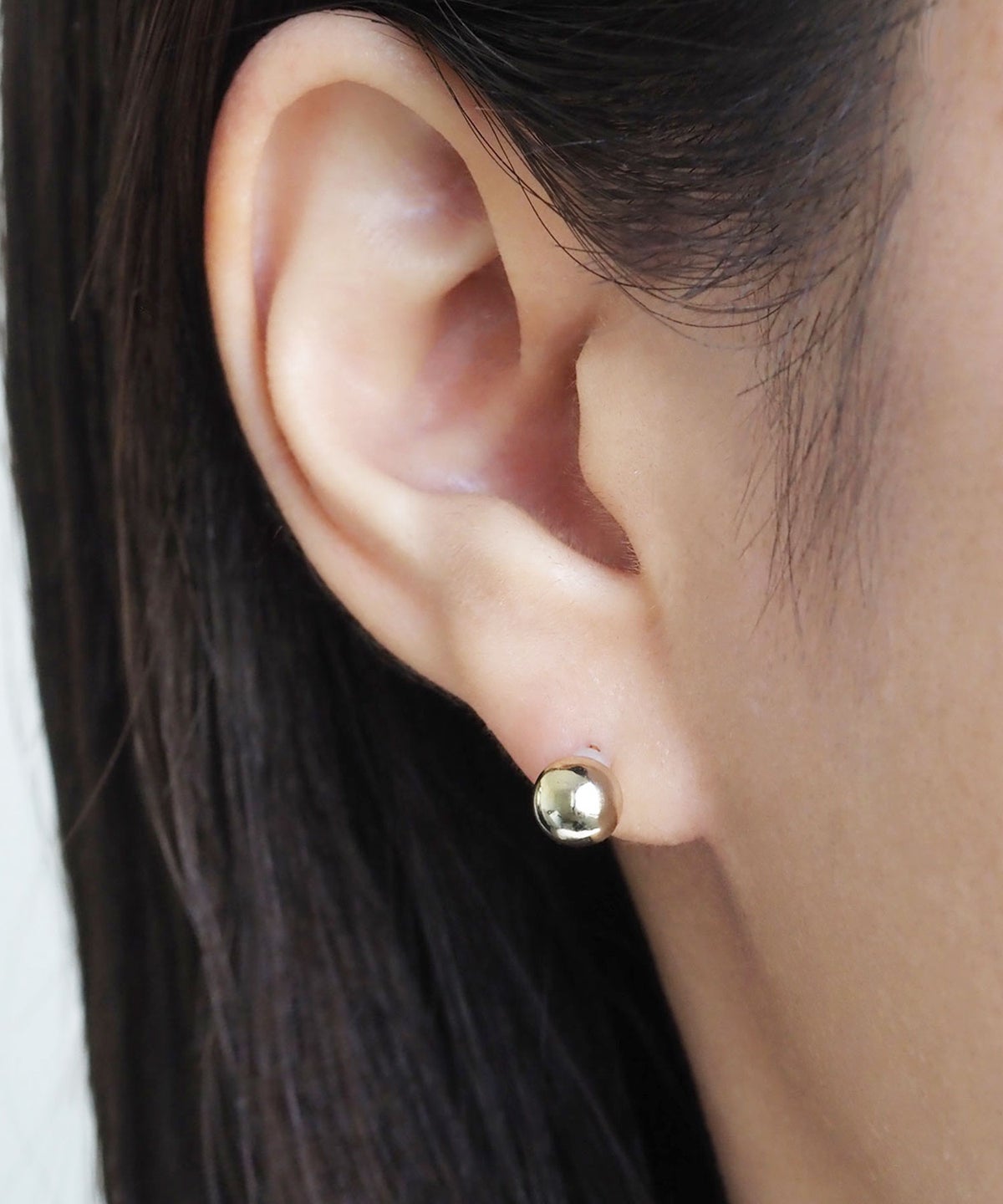 ミニメタルボール樹脂コーティングポストピアス【ISS】