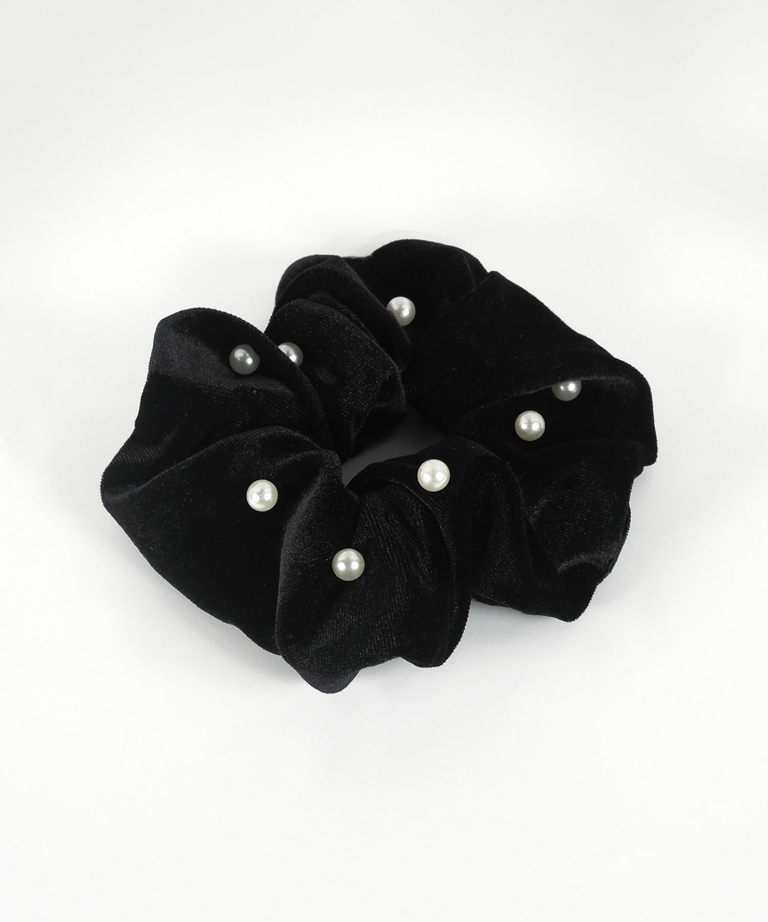 パール付きベロアシュシュ【Grace】