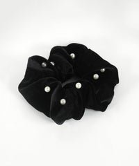 パール付きベロアシュシュ【Grace】