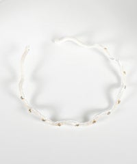 ストーン付きウェーブベロアカチューシャ【Grace】