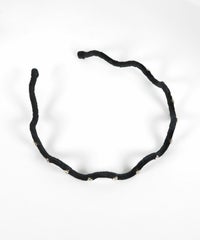 ストーン付きウェーブベロアカチューシャ【Grace】