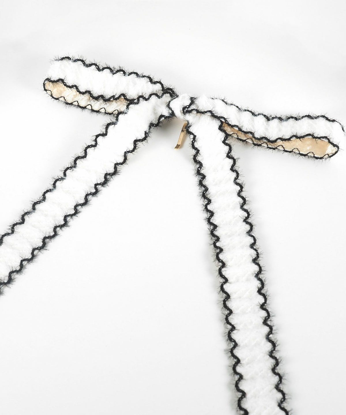 ツートンカラーニットリボンポニーフック【Grace】