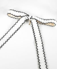 ツートンカラーニットリボンポニーフック【Grace】