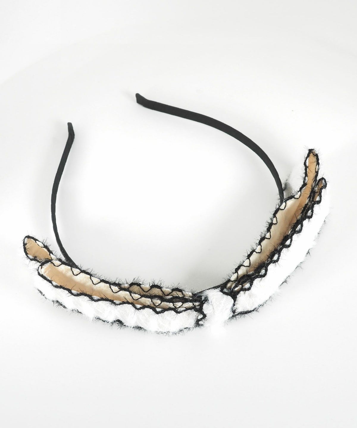 ツートンカラーニットリボンカチューシャ【Grace】