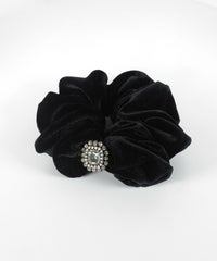 ビジュー付きベロアシュシュ【Grace】