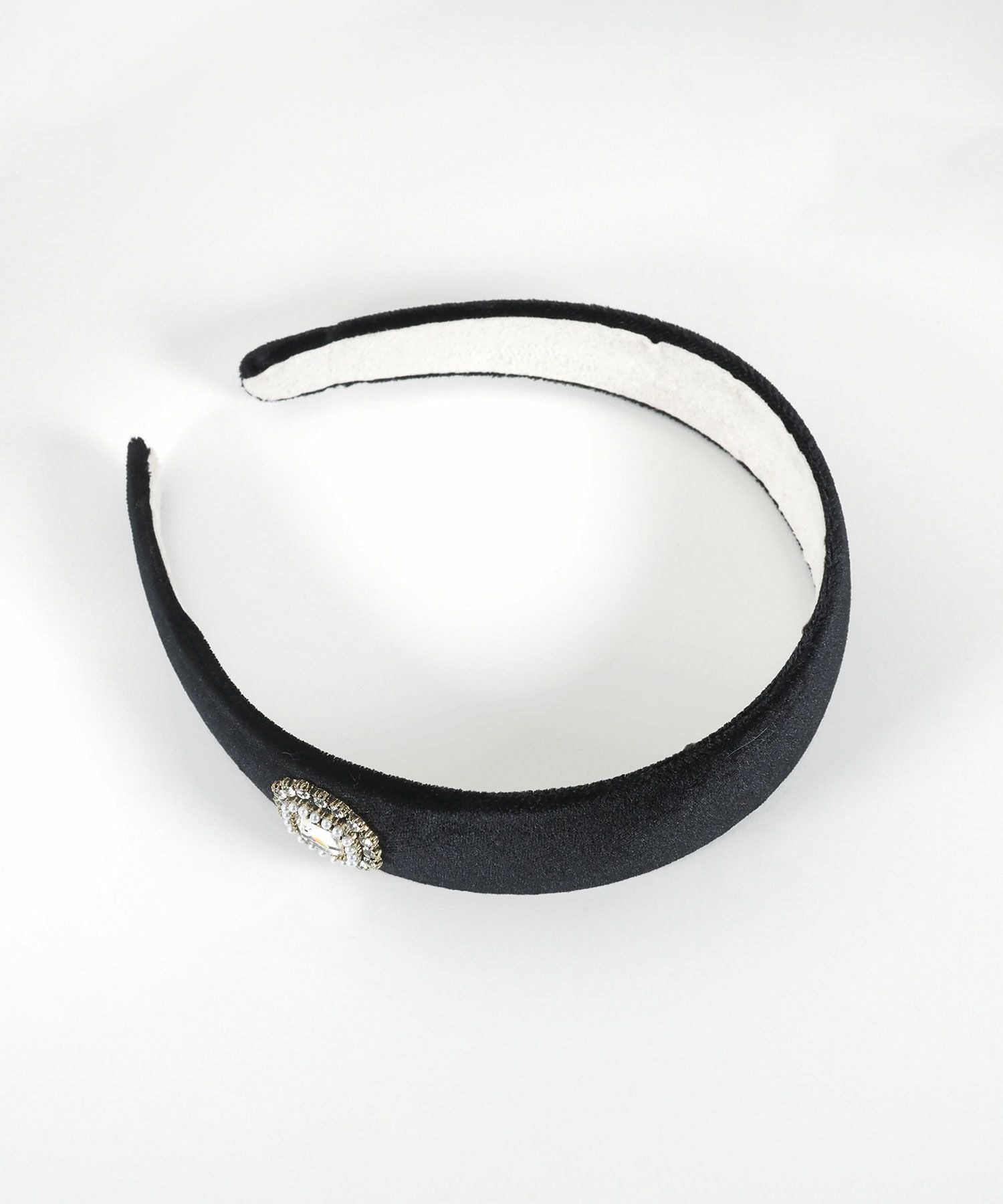 ビジュー付きベロアカチューシャ【Grace】