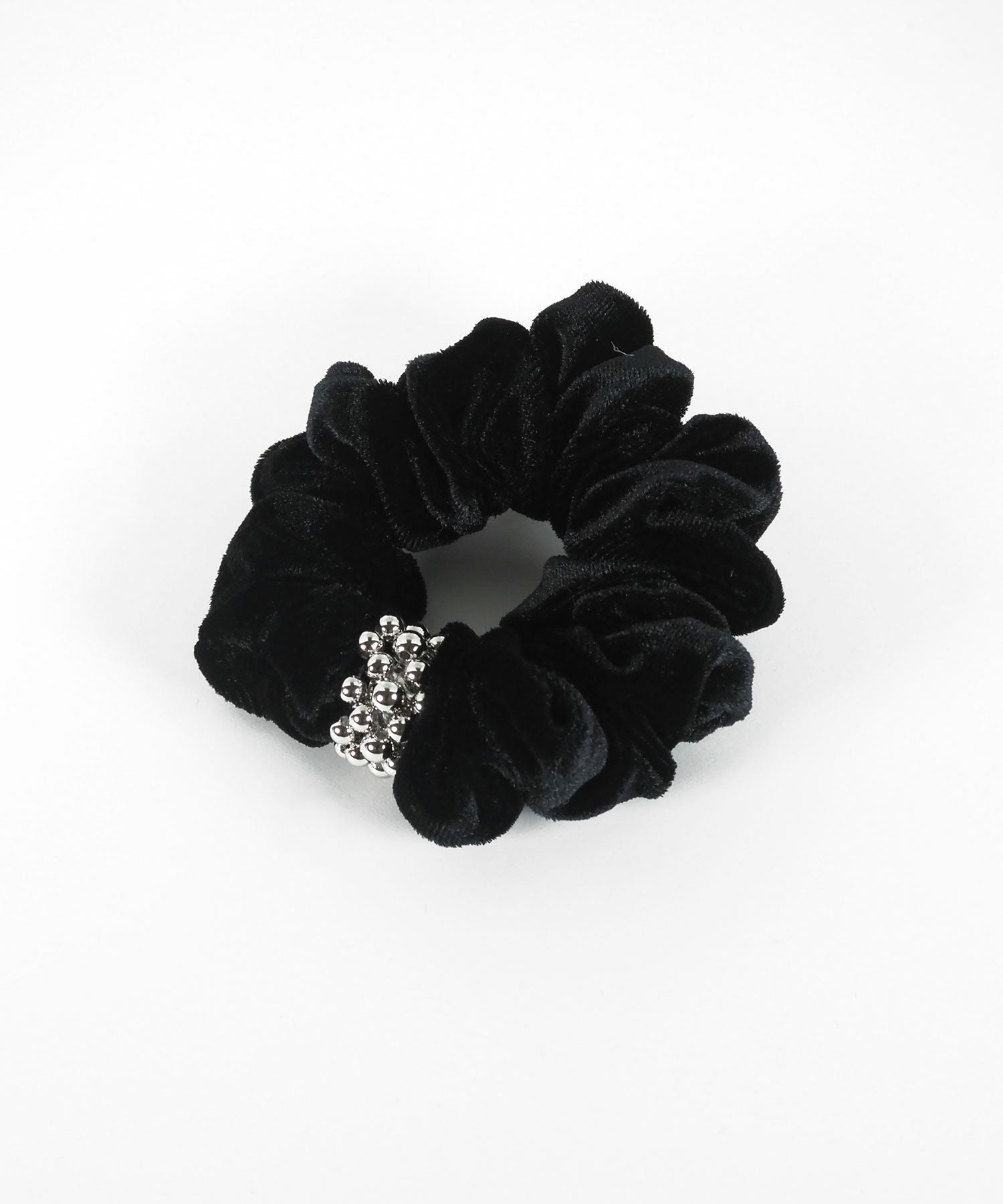 ビーズカフ付きベロアシュシュ【Grace】