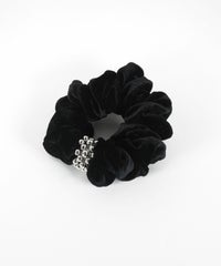 ビーズカフ付きベロアシュシュ【Grace】