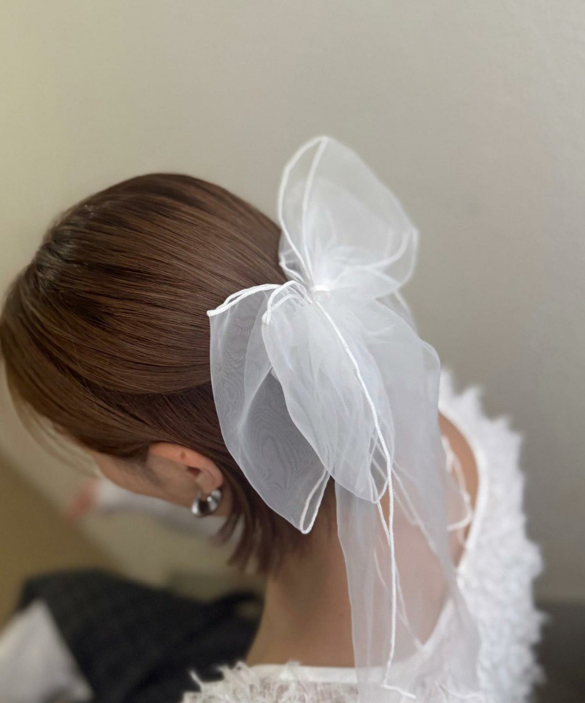 オーガンジービッグリボンバレッタ【Grace】