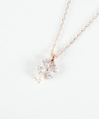 キュービッククローバーパールネックレス