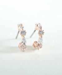 キュービックラインチタンポストピアス