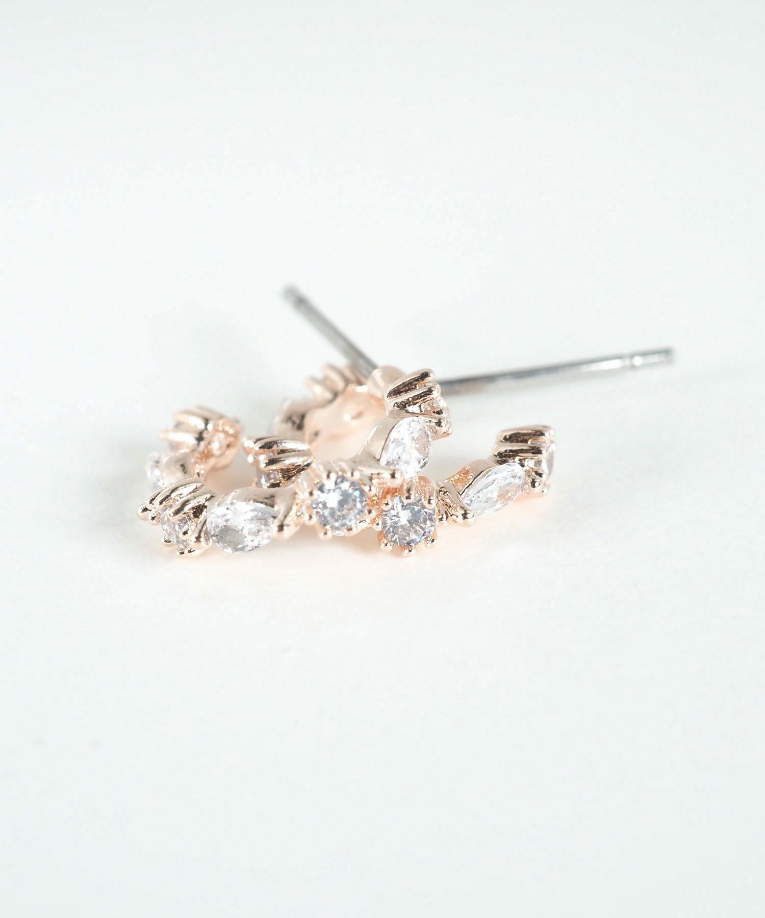 キュービックラインチタンポストピアス