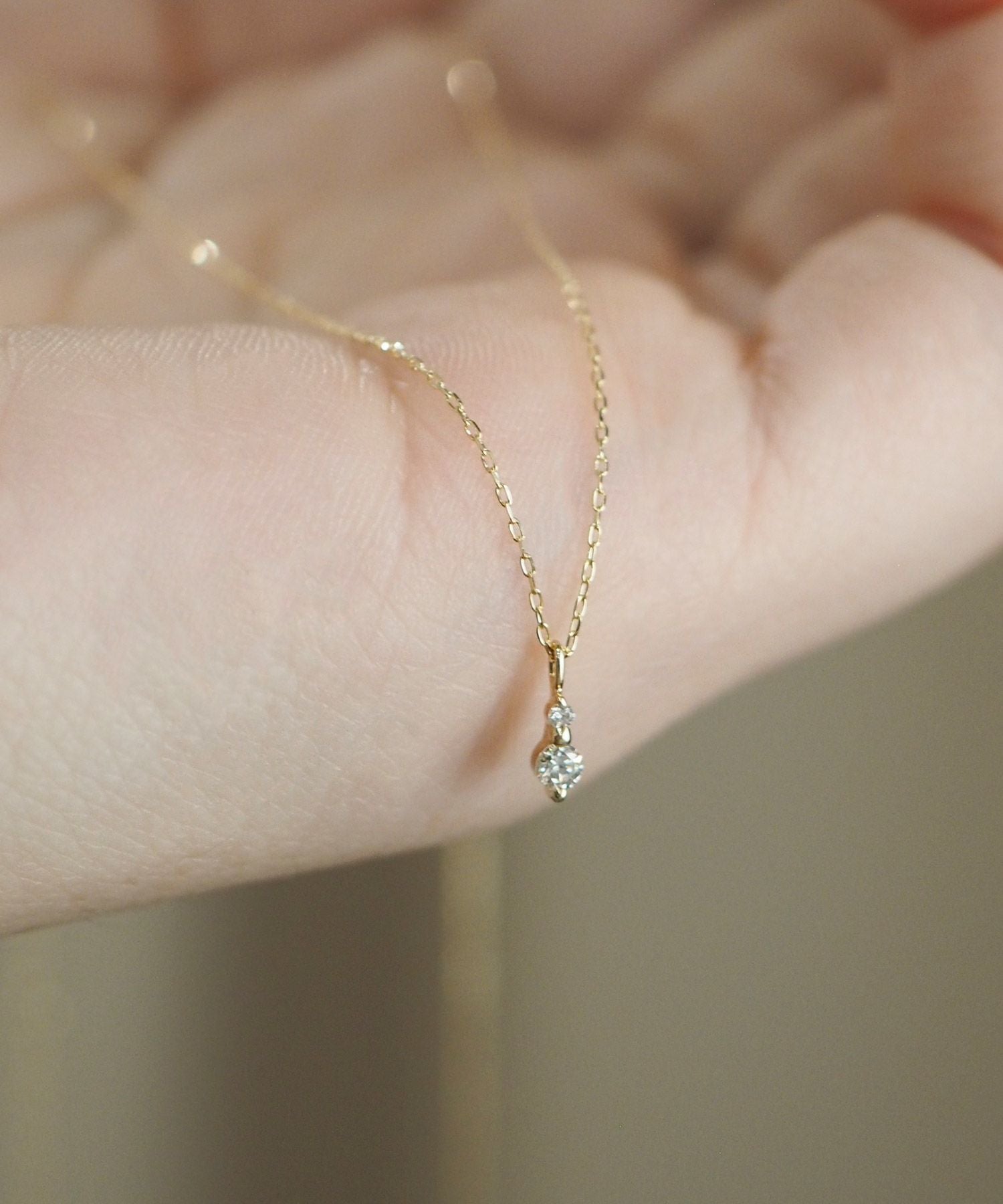 【web限定】[K10]ツインダイヤモンドペンダント