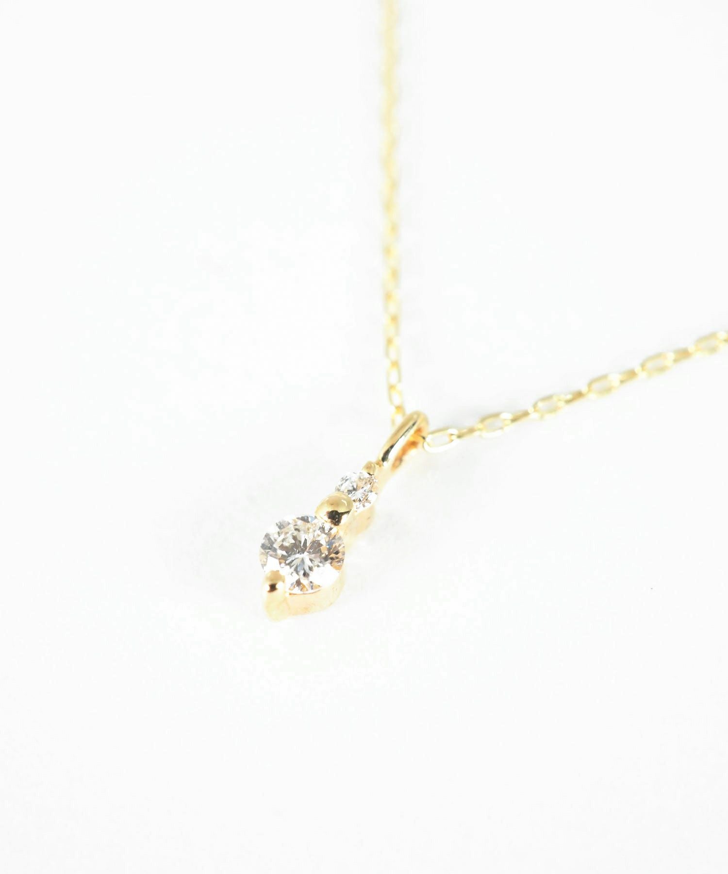 【web限定】[K10]ツインダイヤモンドペンダント