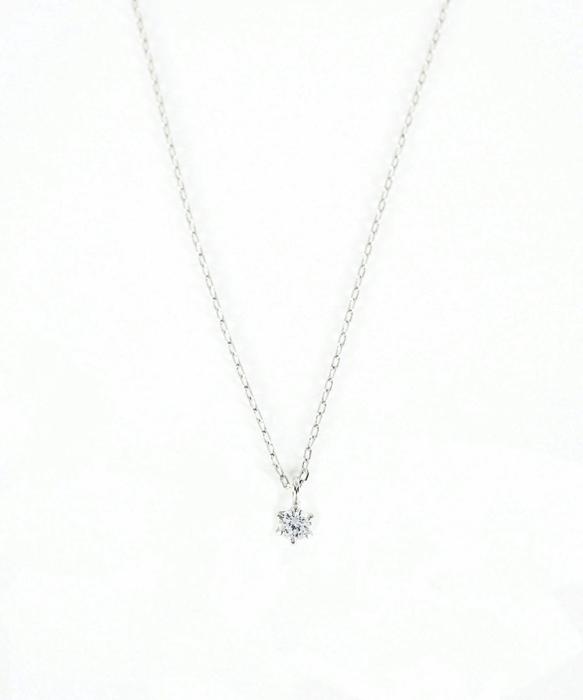 【web限定】[K10]WGスターレットダイヤモンドプチペンダント