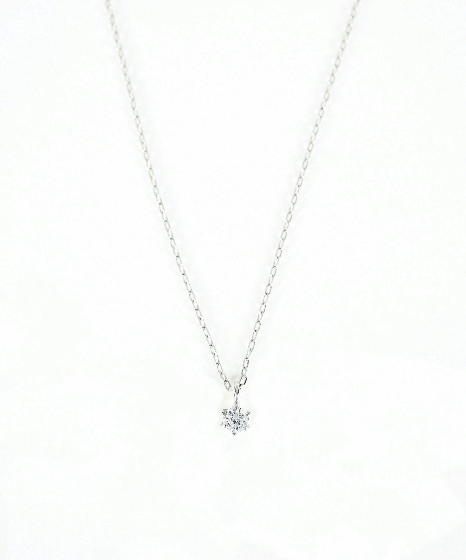 【web限定】[K10]WGスターレットダイヤモンドプチペンダント