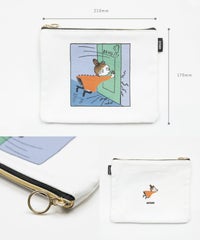 ムーミン フィンランドカラーフラットポーチ