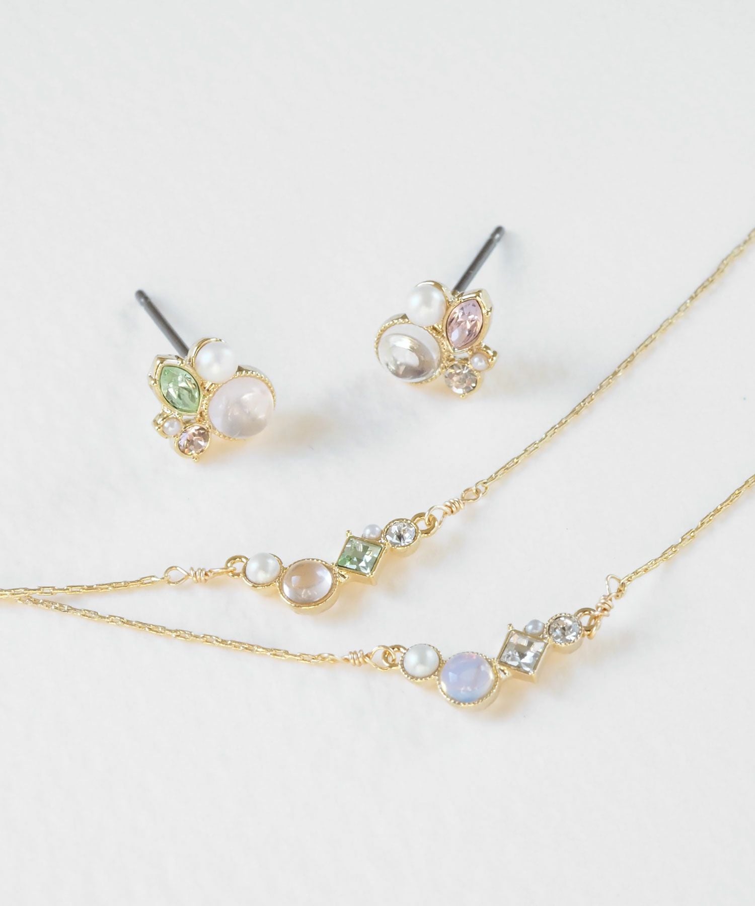 web限定ギフトセット】ピアス＆ネックレスセットBOX【MUK Dreamy stone
