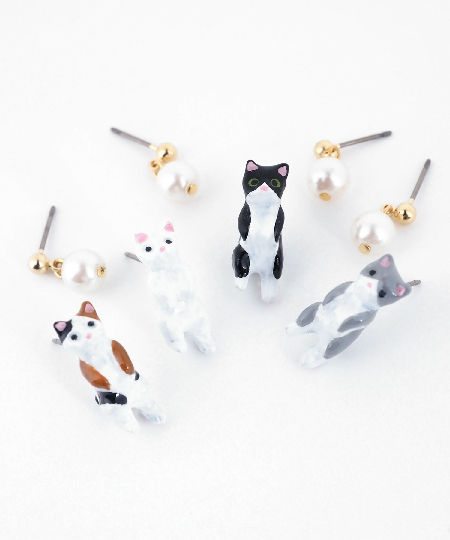 ネコ＆パールエポチタンポストピアス | 【公式】MUK ONLINE SHOP｜人気