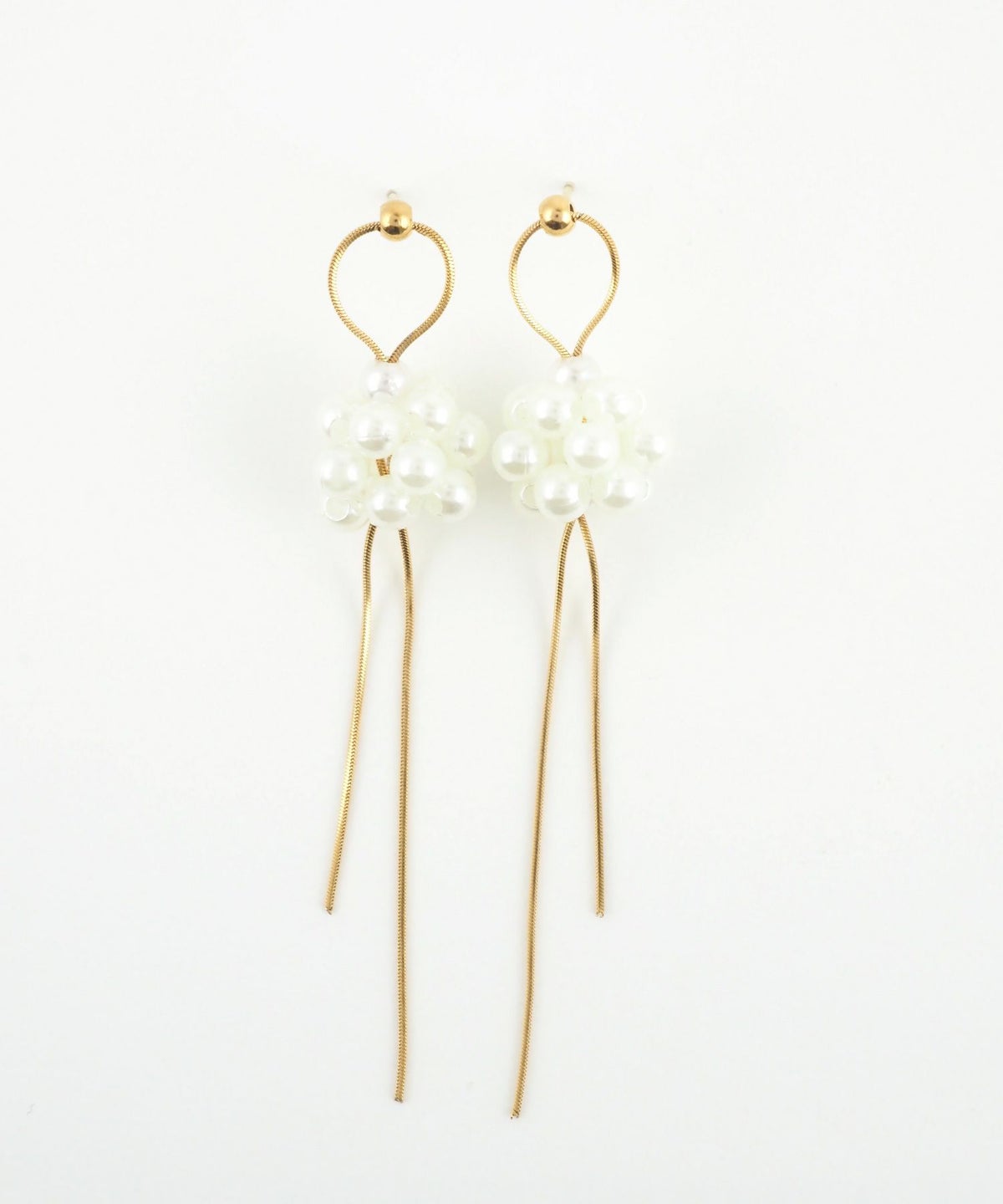 パールボールチェーンサージカルステンレスピアス