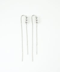 トリプルパールチェーンサージカルステンレスピアス