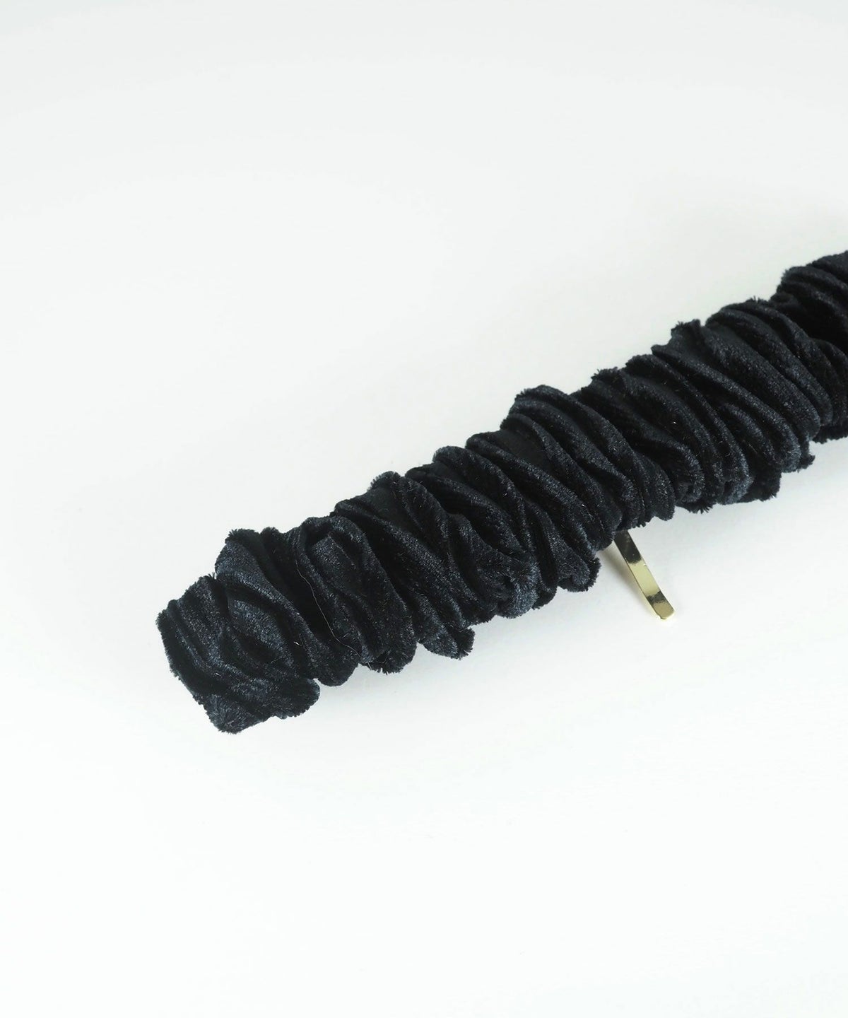 ベロアプリーツフック付きシュフィー