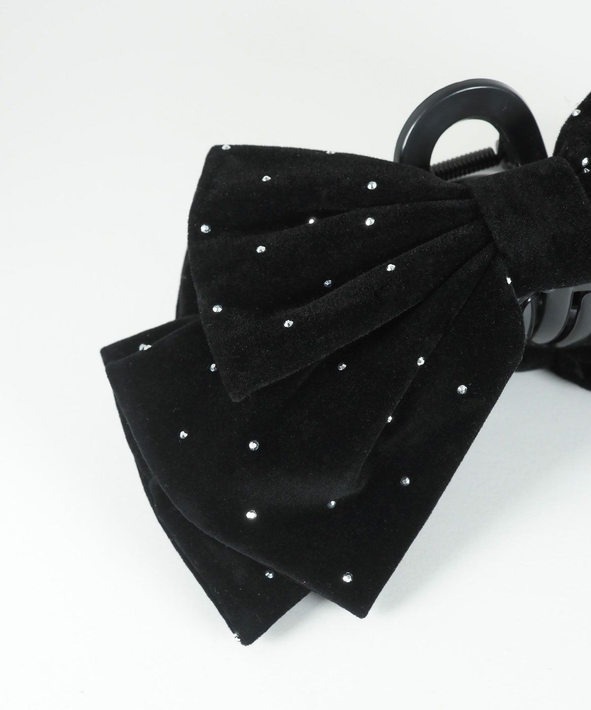 ドットベロアビッグリボンバンスクリップ