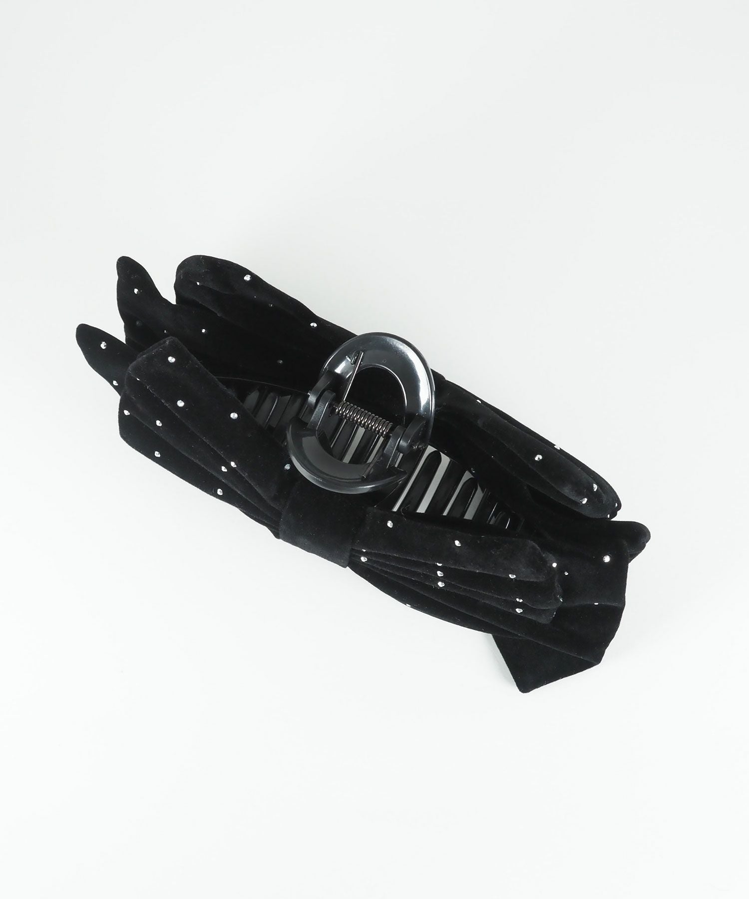 ドットベロアビッグリボンバンスクリップ