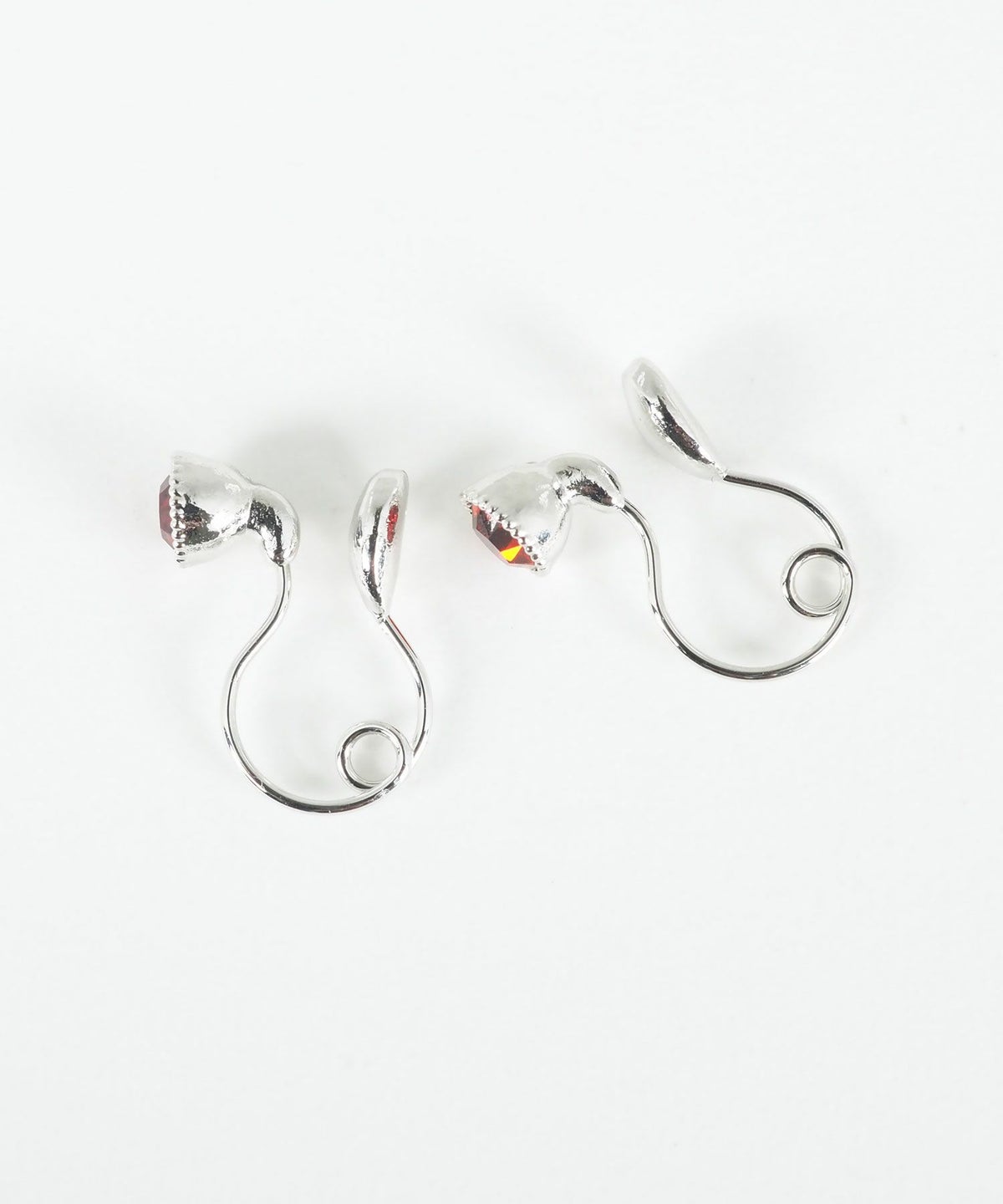 バースデーカラーストーンループフィットイヤリング